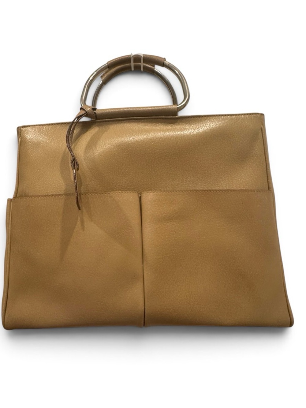 Gucci 1990s Vintage Leather Top-Handle Large Tote